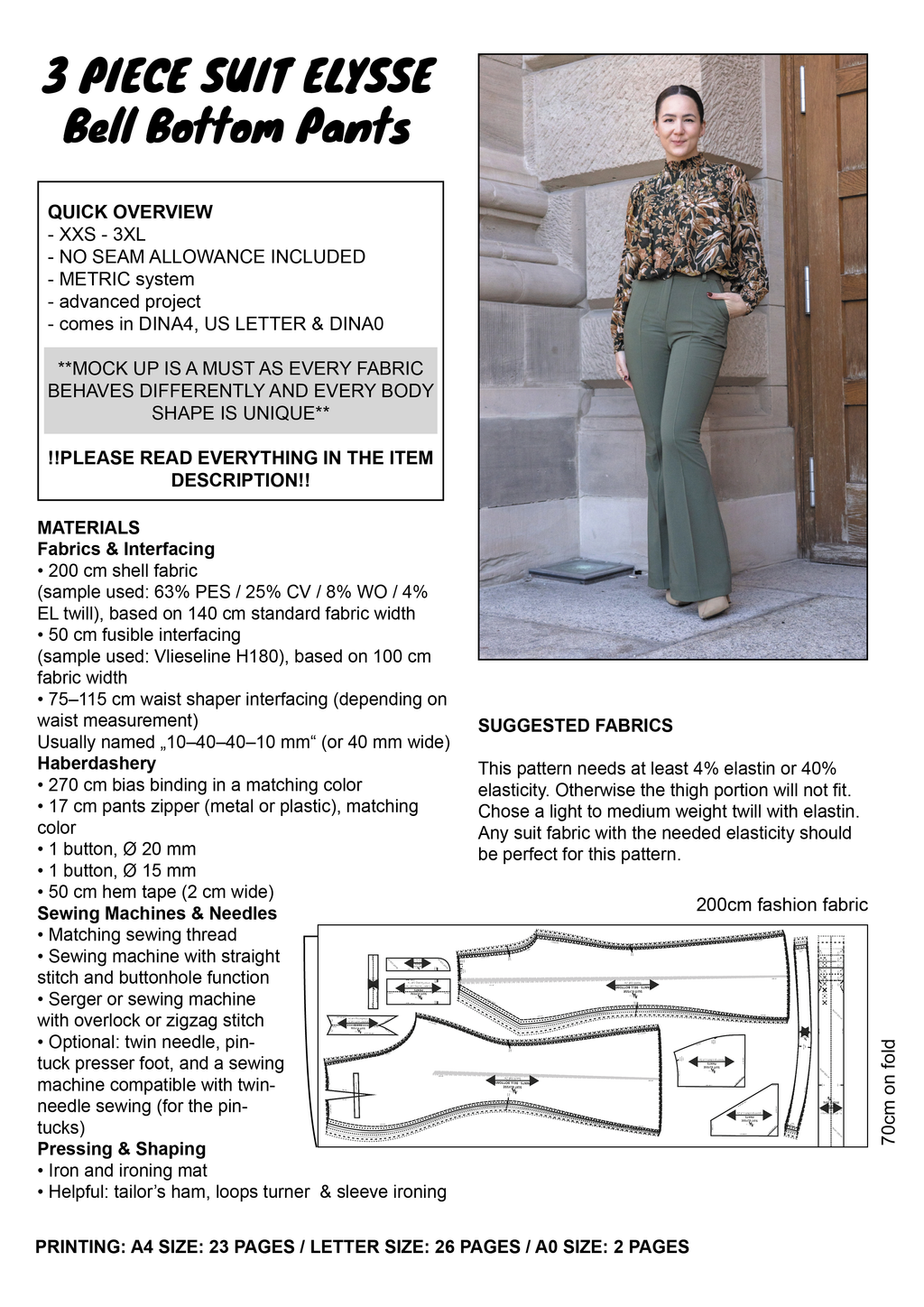 PATTERN PACK - 3 Piece Suit ELYSSE - THISISKACHI