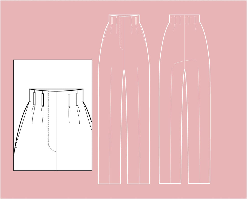 PATTERN - Tapered Wide Leg Pants MADELEINE - THISISKACHI
