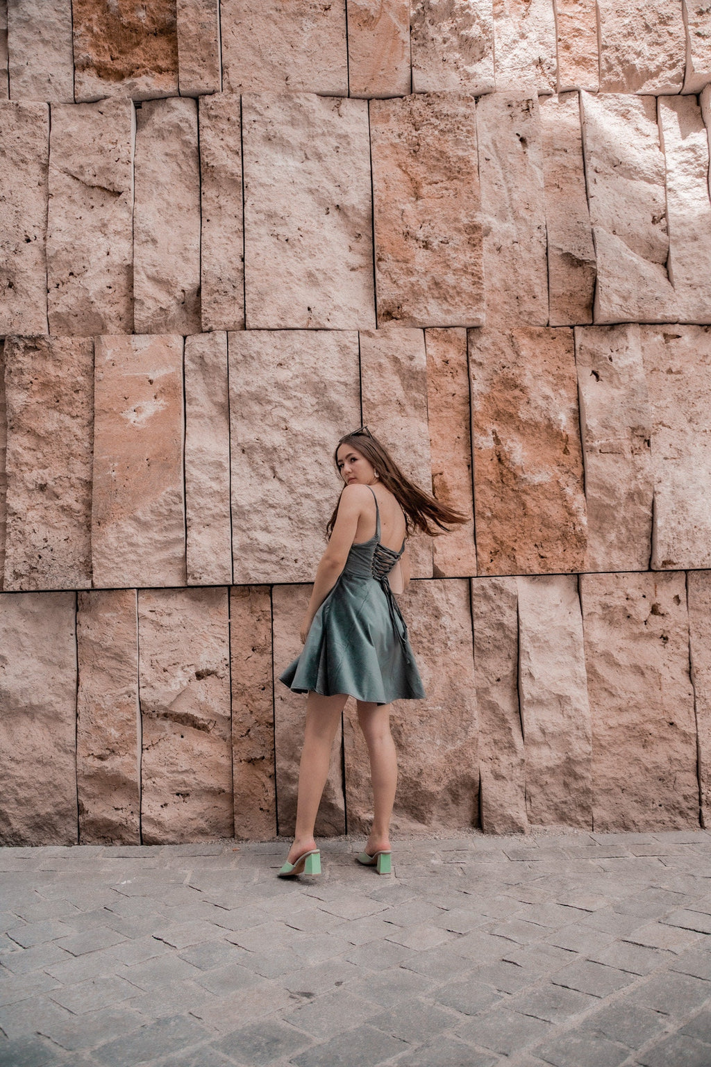 PATTERN - Laced Up Mini Dress CONSTANCE - THISISKACHI
