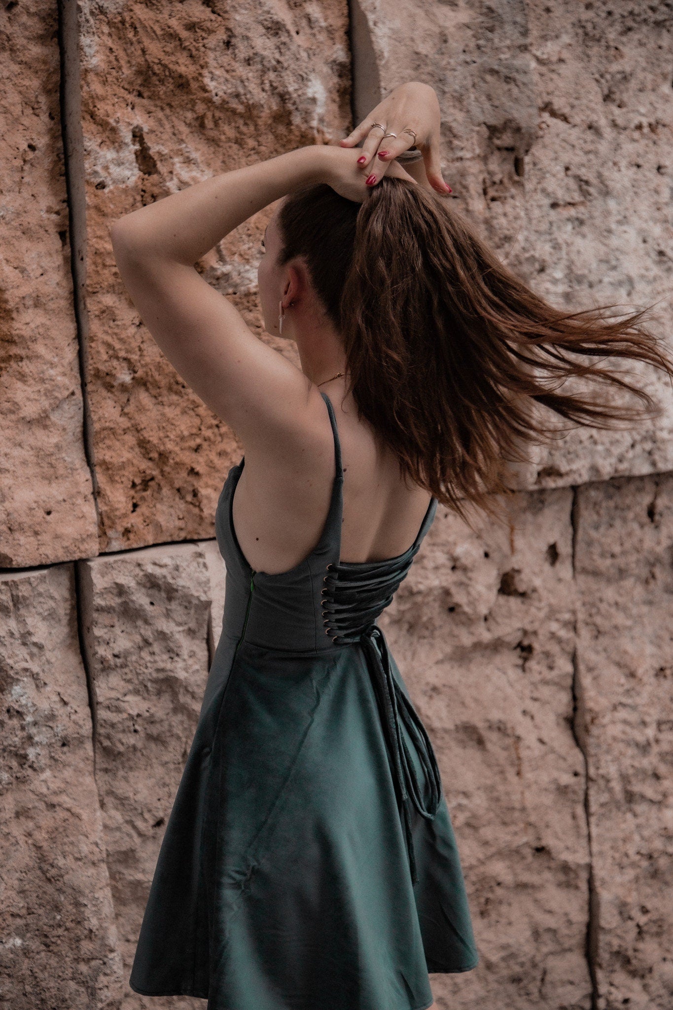 PATTERN - Laced Up Mini Dress CONSTANCE - THISISKACHI