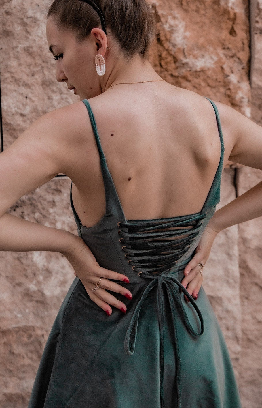 PATTERN - Laced Up Mini Dress CONSTANCE - THISISKACHI
