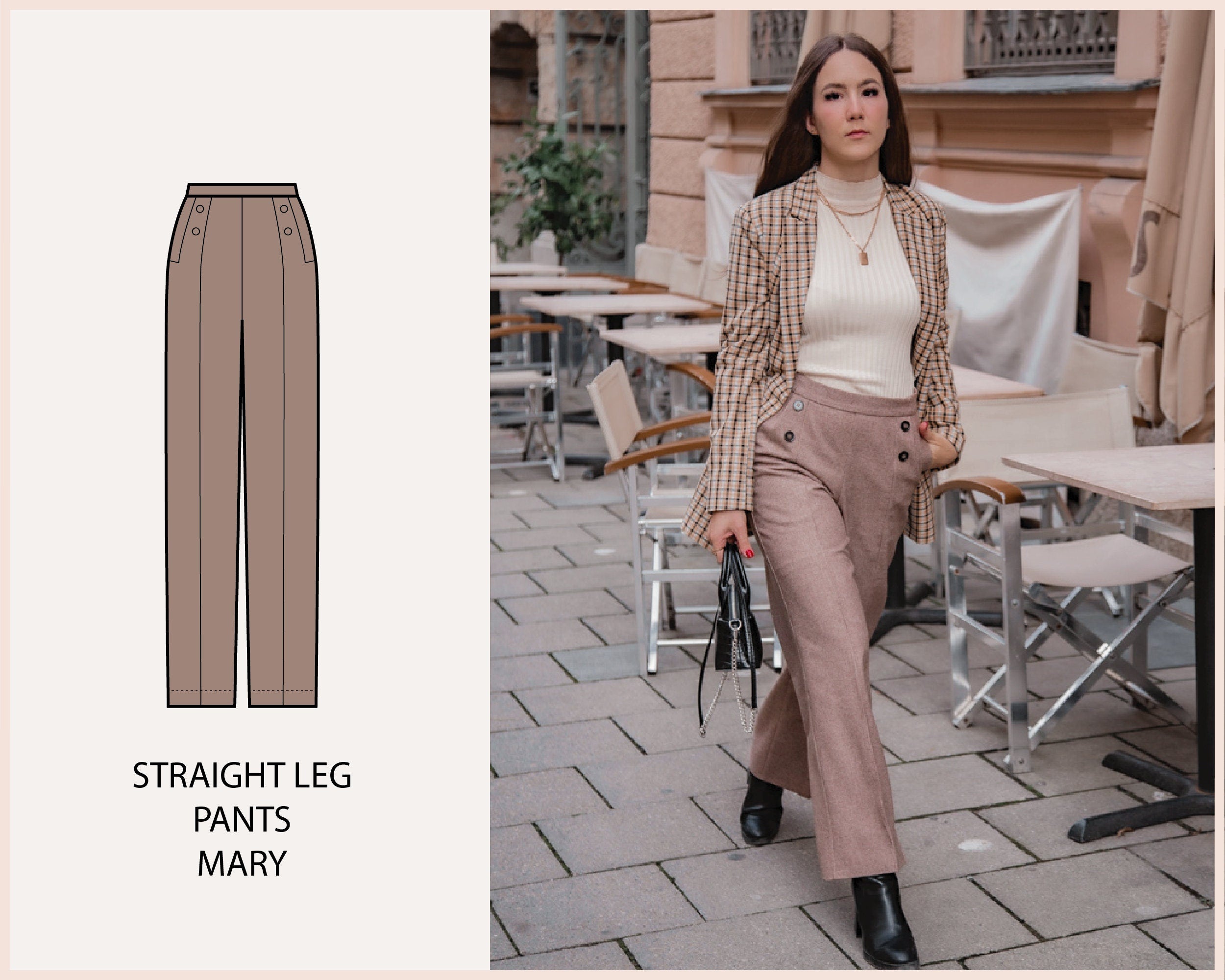 PATTERN - Straight Leg Pants MARY - THISISKACHI