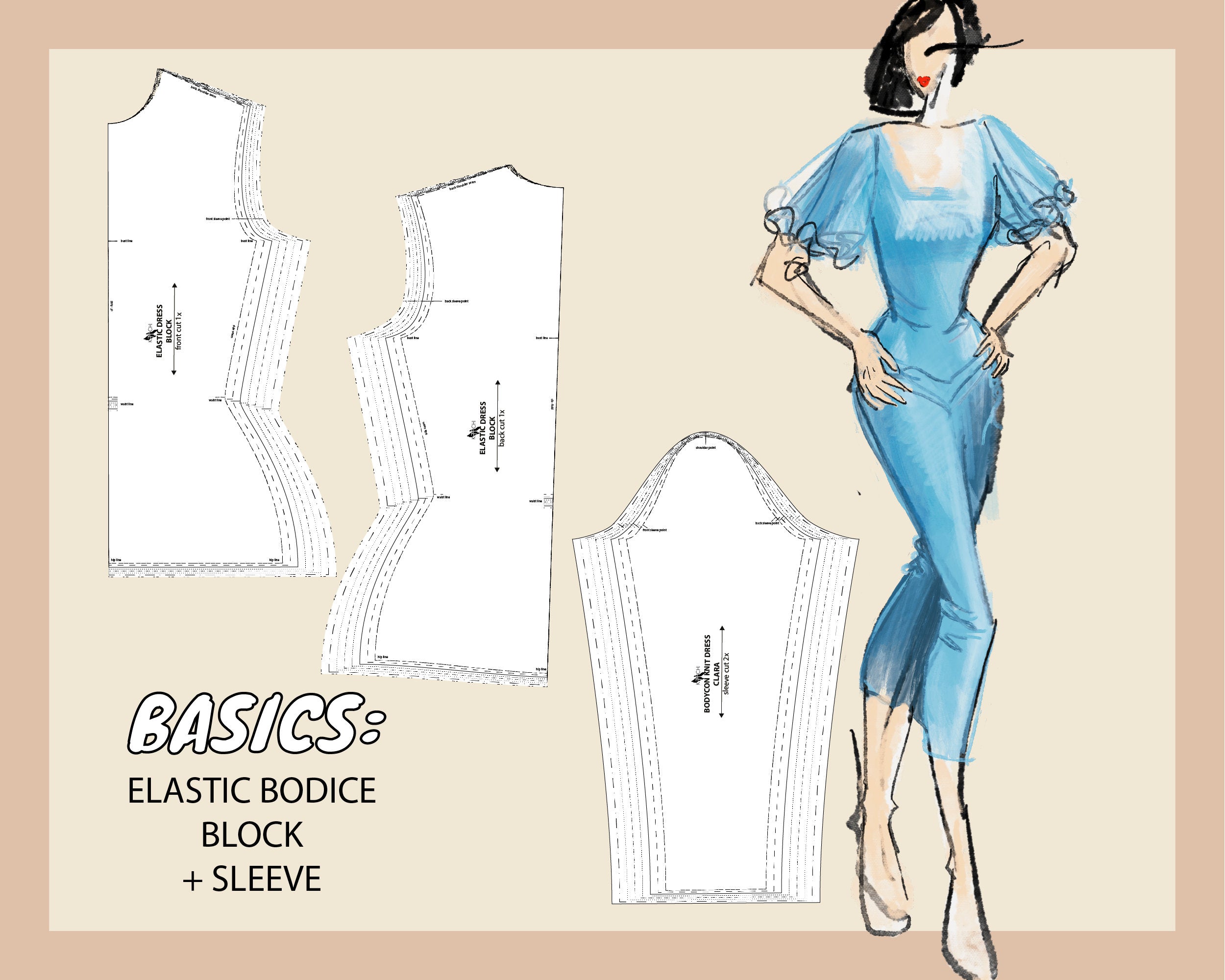 PATTERN - Elastic Dress Block - THISISKACHI