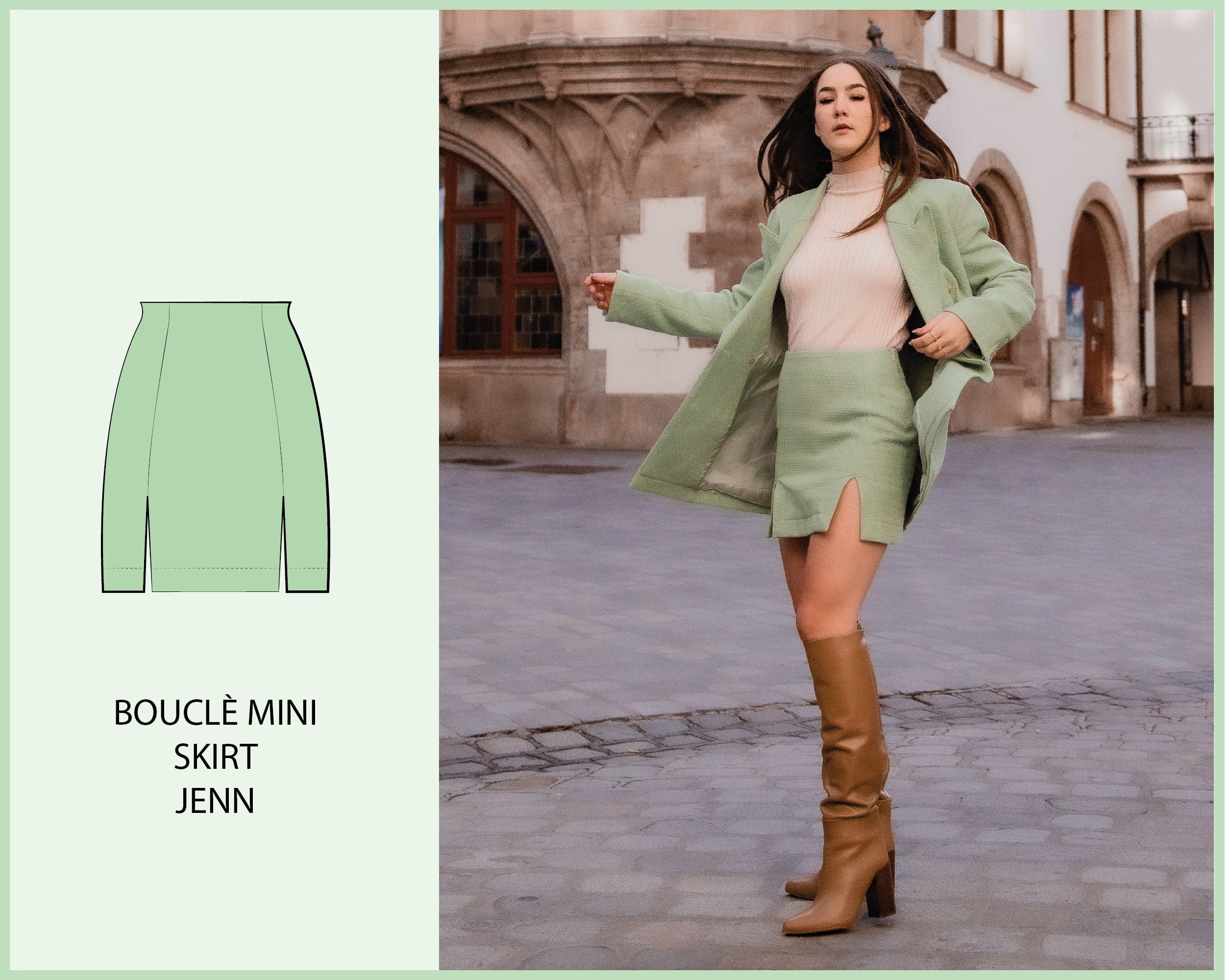 PATTERN - Bouclé Mini Skirt JENN - THISISKACHI