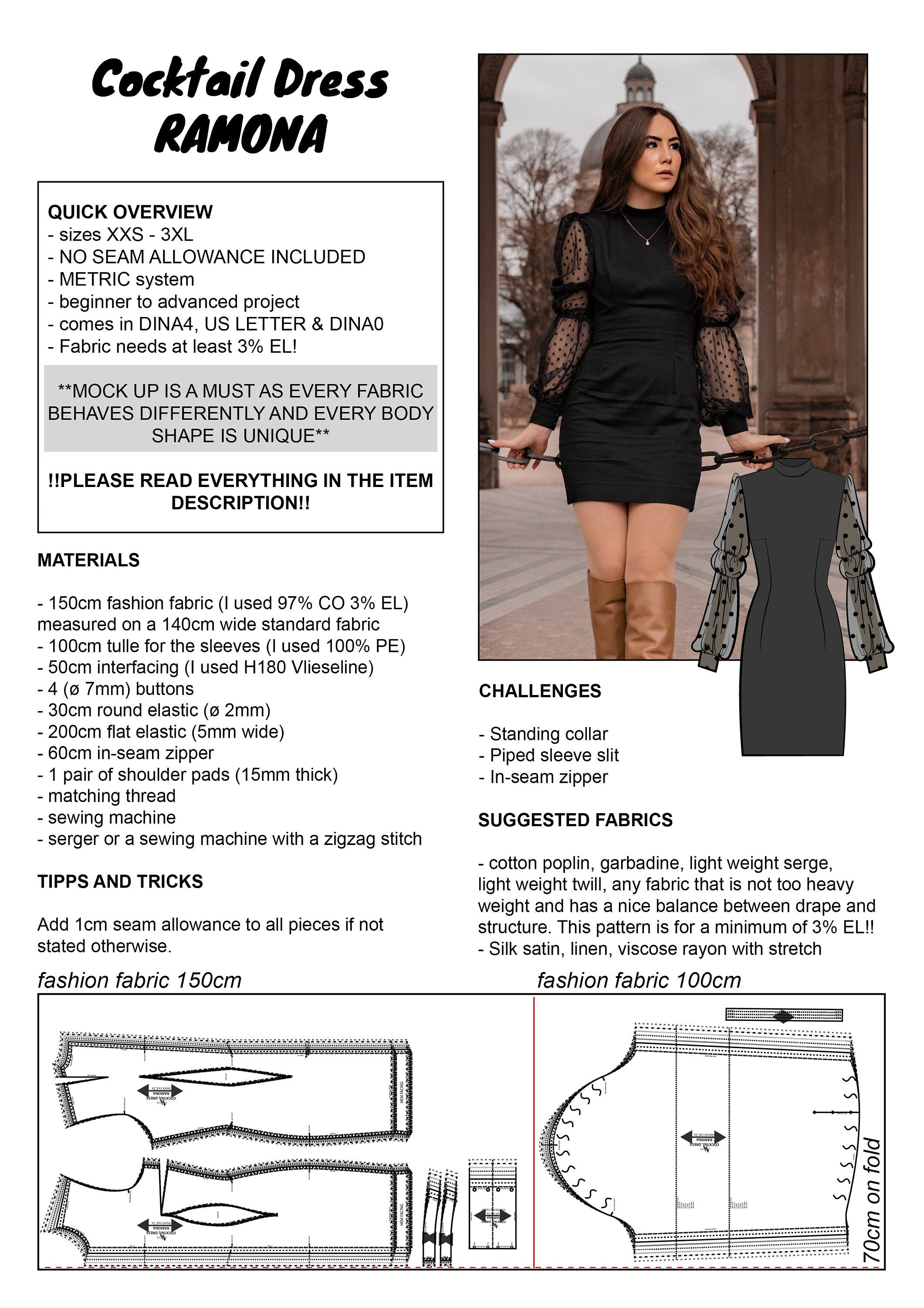 PATTERN - Cocktail Dress RAMONA - THISISKACHI