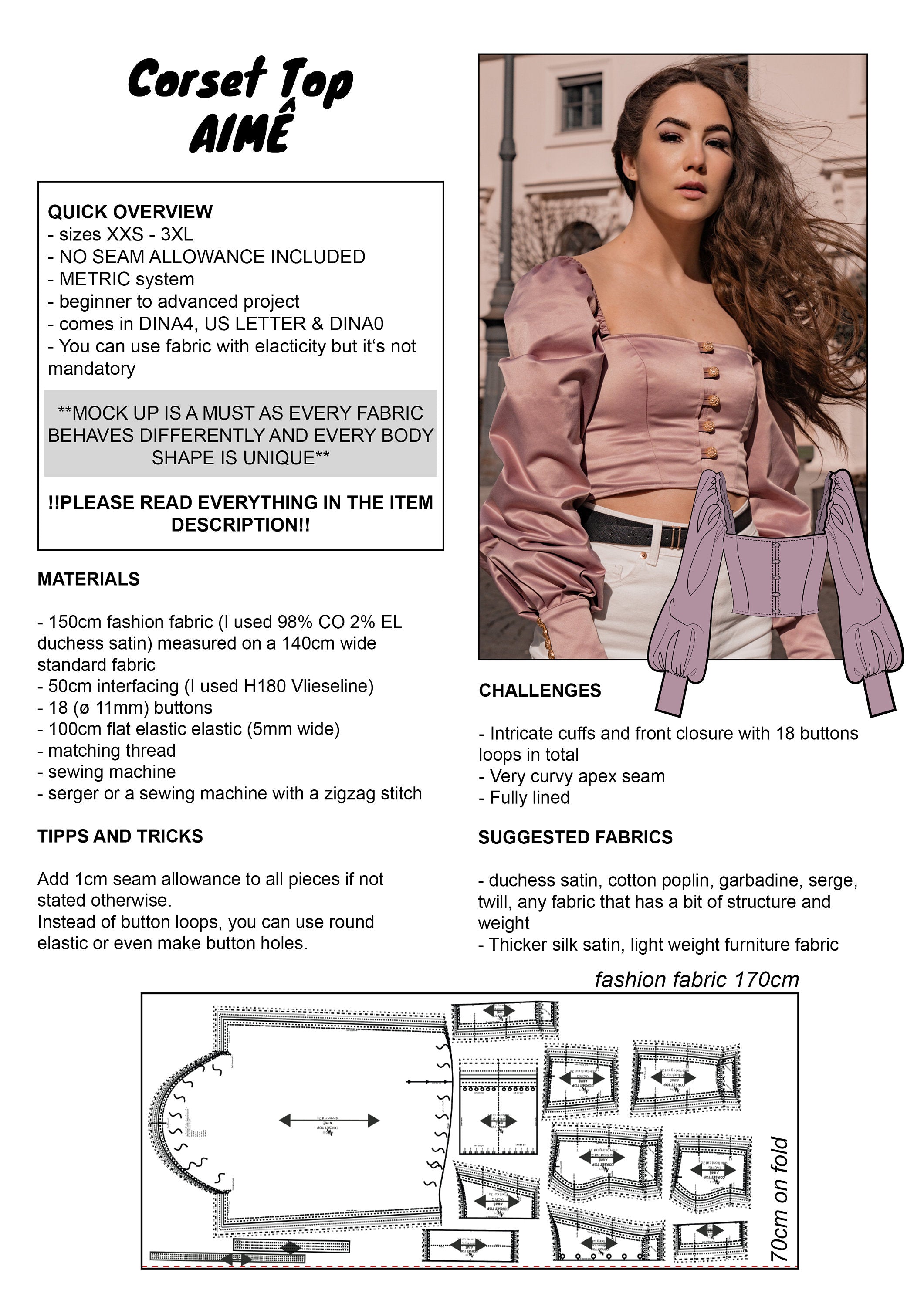 PATTERN - Corset Top AIME - THISISKACHI