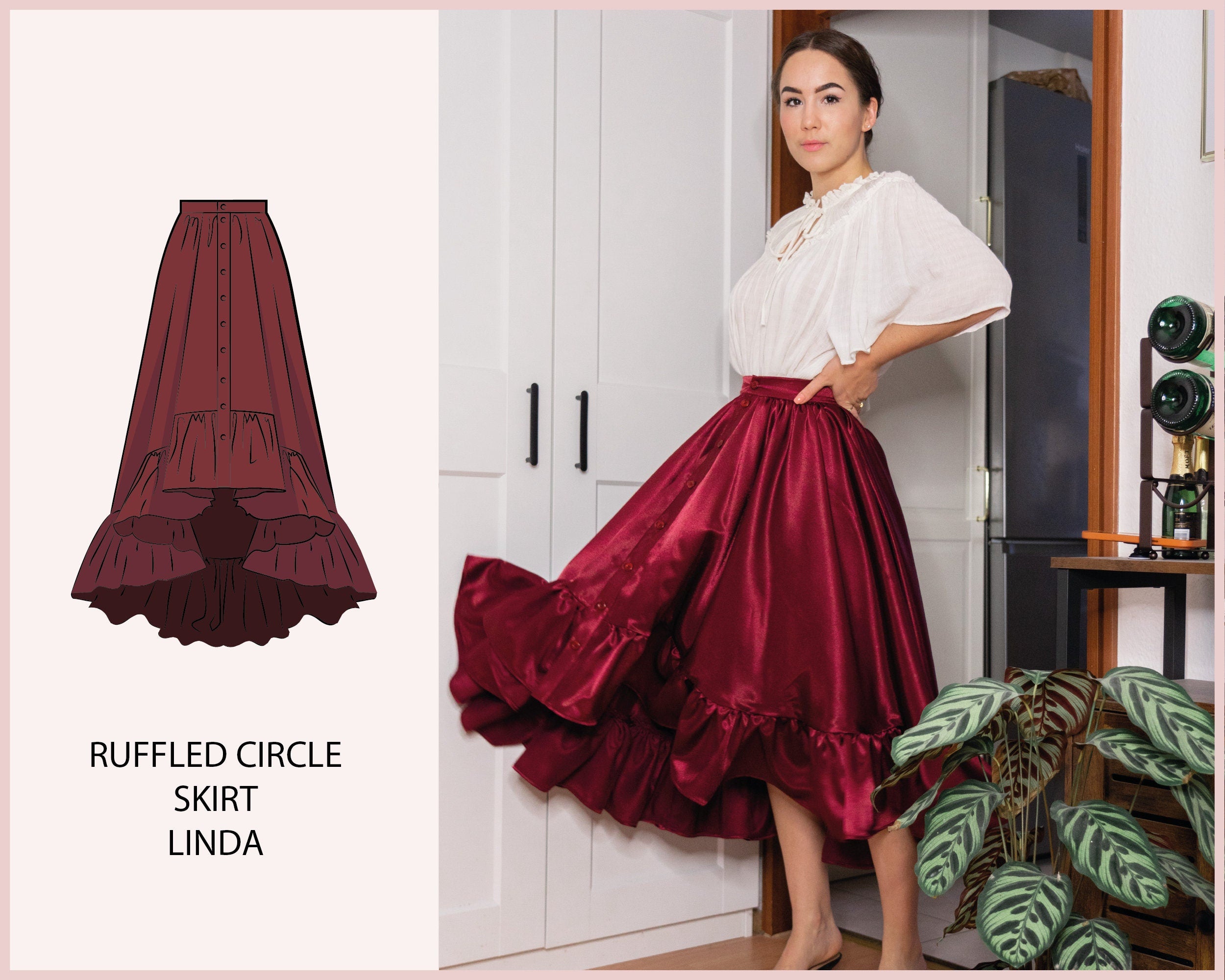 PATTERN - Ruffled Circle Skirt LINDA - THISISKACHI