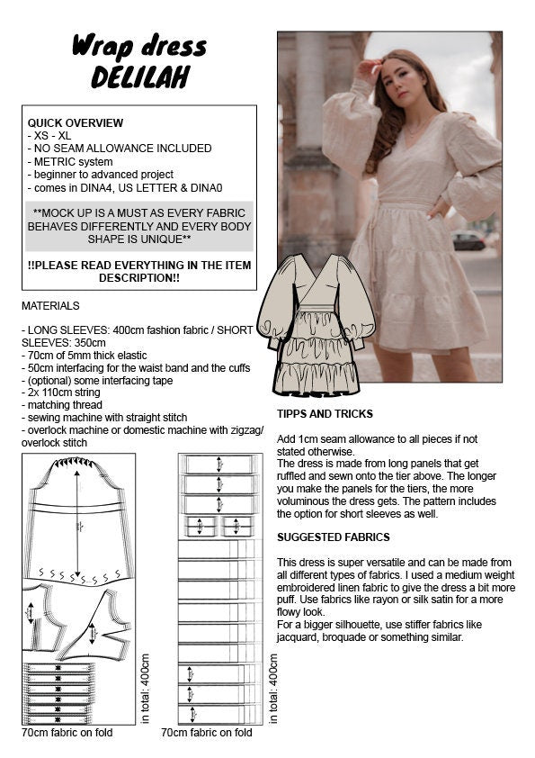 PATTERN - Wrap Dress DELILAH - THISISKACHI