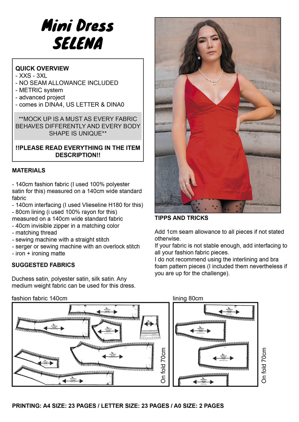 PATTERN - Mini Dress SELENA - THISISKACHI