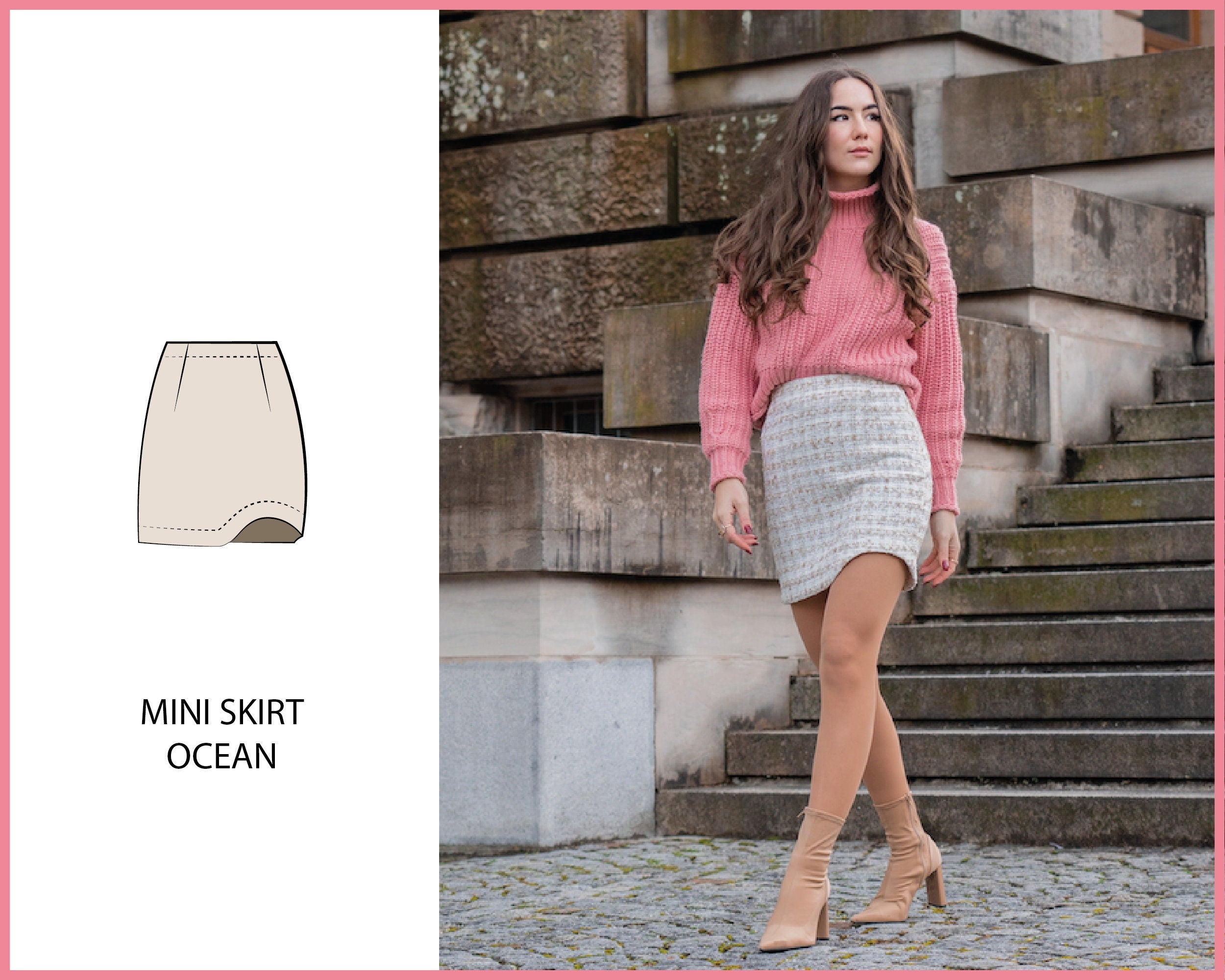 PATTERN - Mini Skirt OCEAN - THISISKACHI