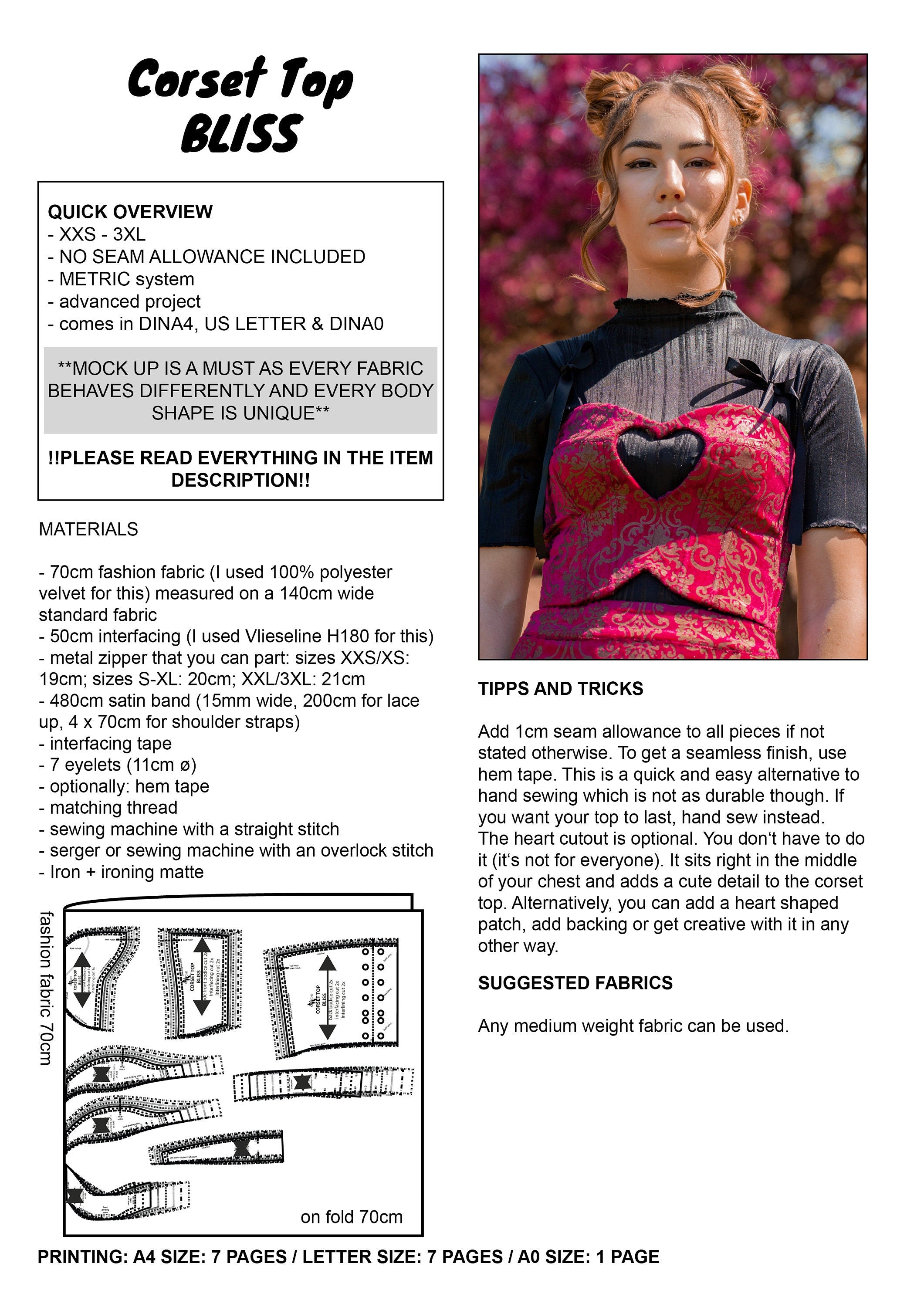 Pattern Bundle - Mini Skirt LOVE &amp; Corset Top BLISS- THISISKACHI