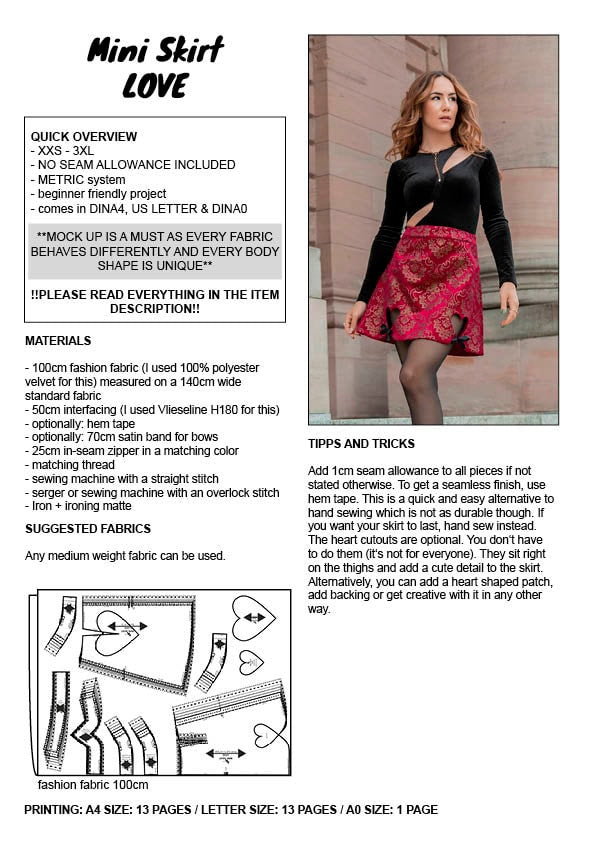 Pattern Bundle - Mini Skirt LOVE &amp; Corset Top BLISS- THISISKACHI