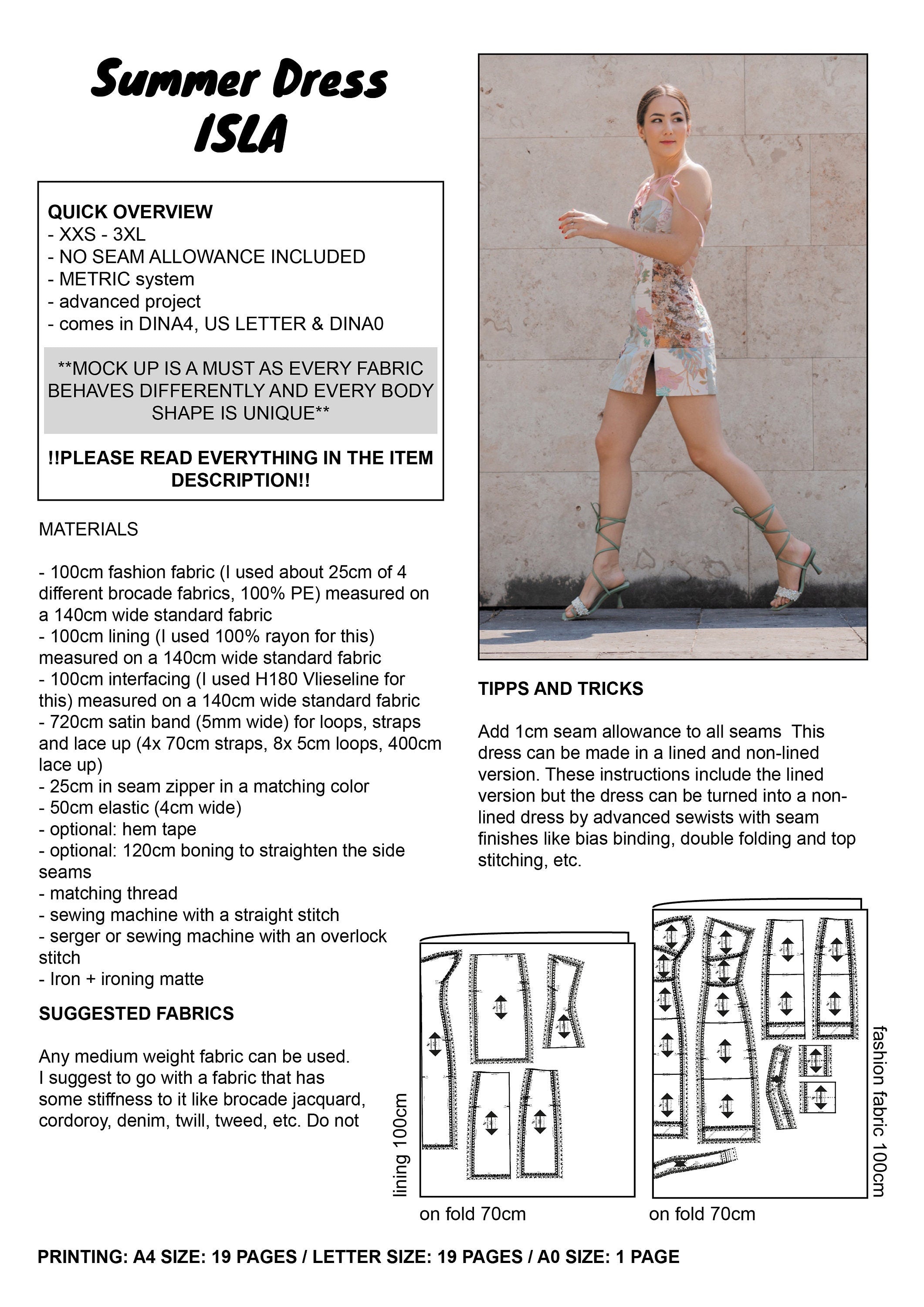 PATTERN - Summer Dress ISLA - THISISKACHI