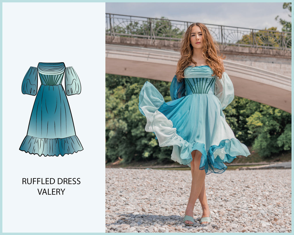 PATTERN - Ruffled Dress VALERY - THISISKACHI
