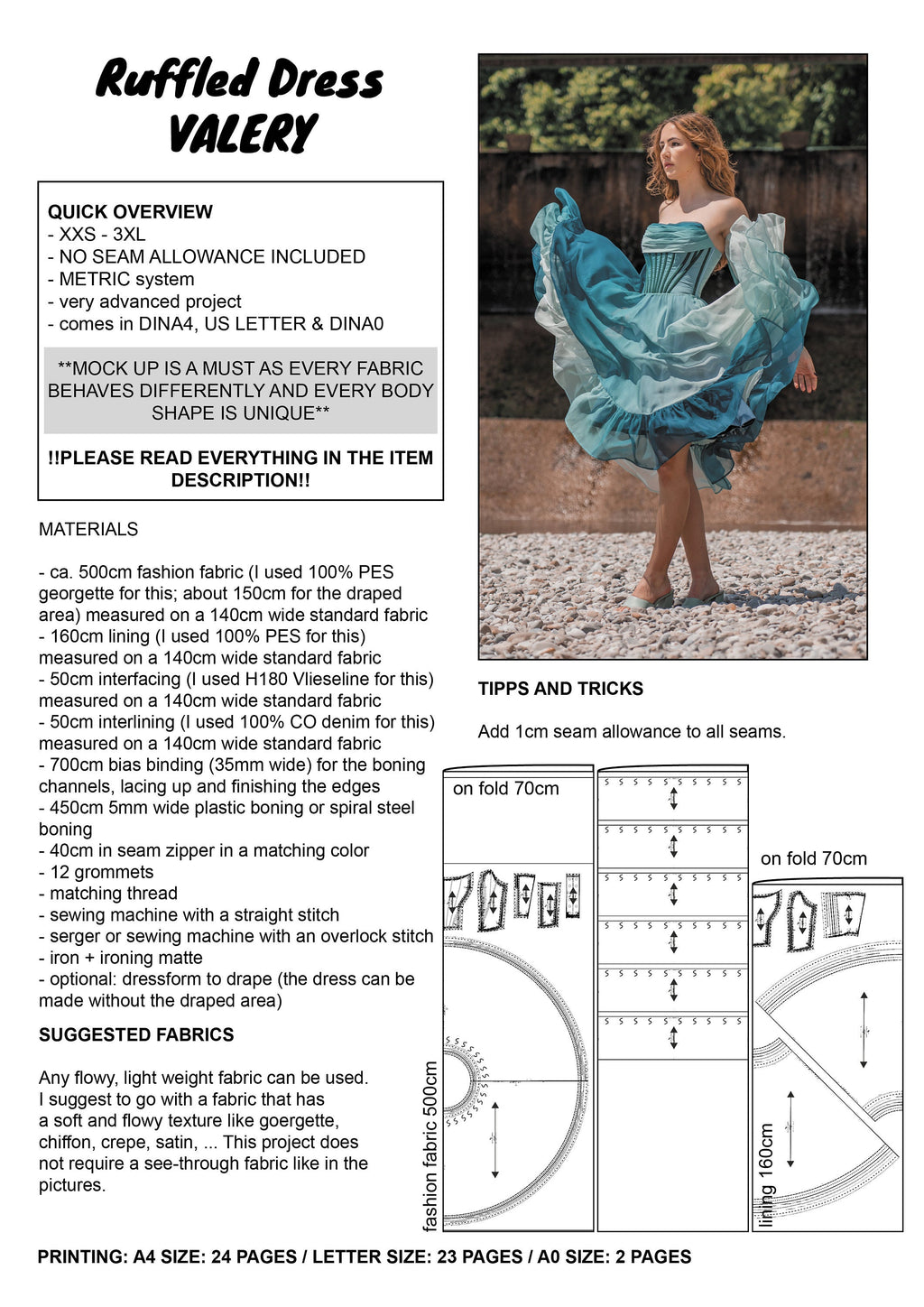PATTERN - Ruffled Dress VALERY - THISISKACHI