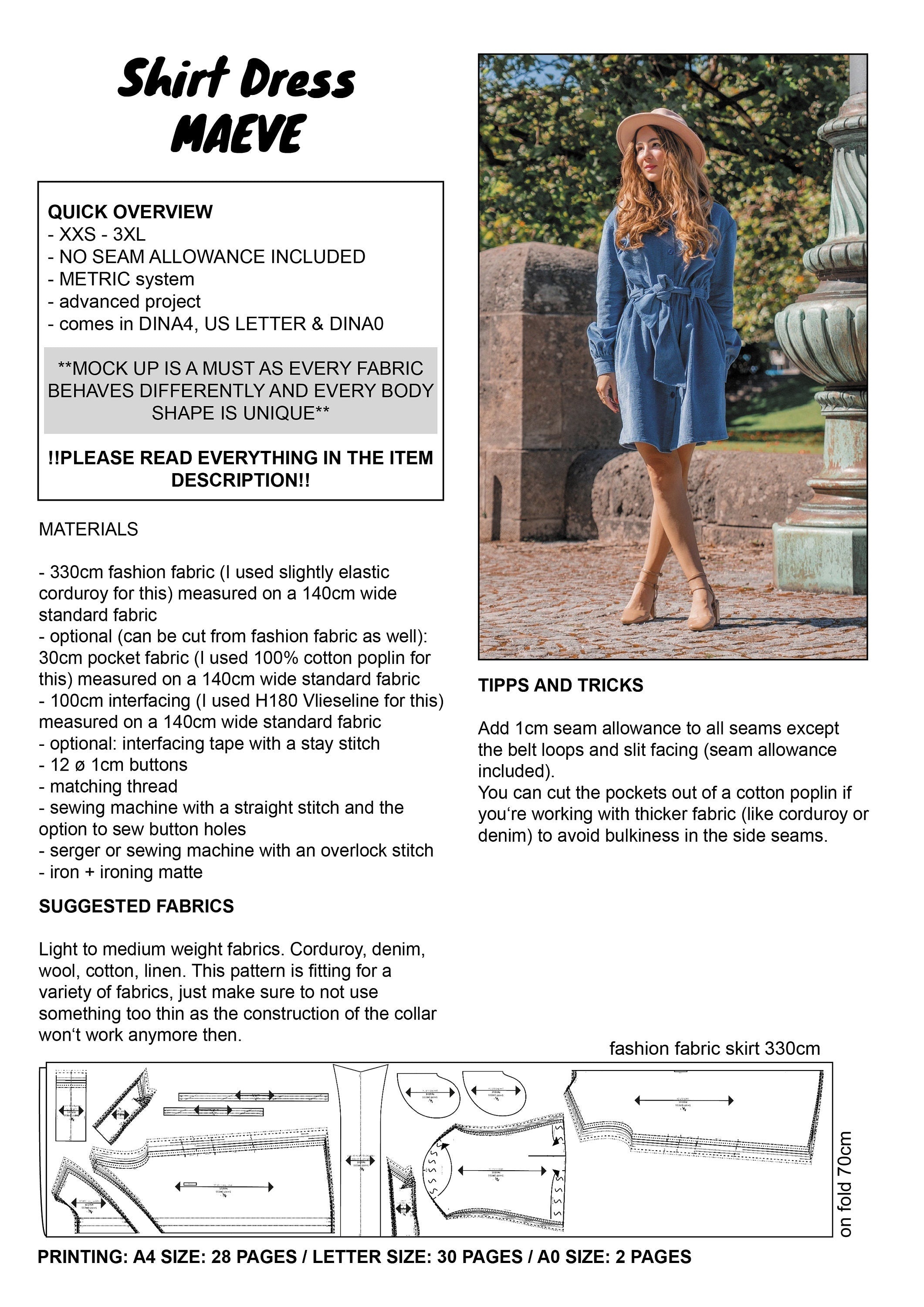 PATTERN - Shirt Dress MAEVE - THISISKACHI