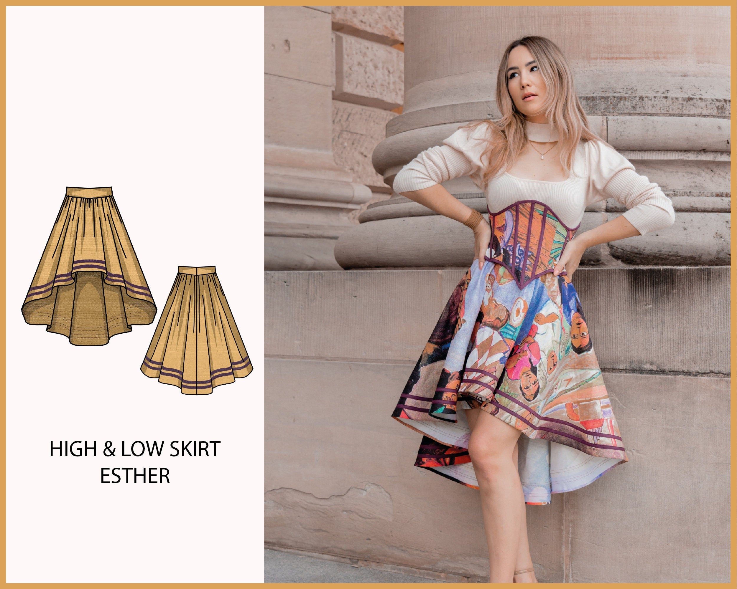 PATTERN - High and Low Skirt ESTHER - THISISKACHI