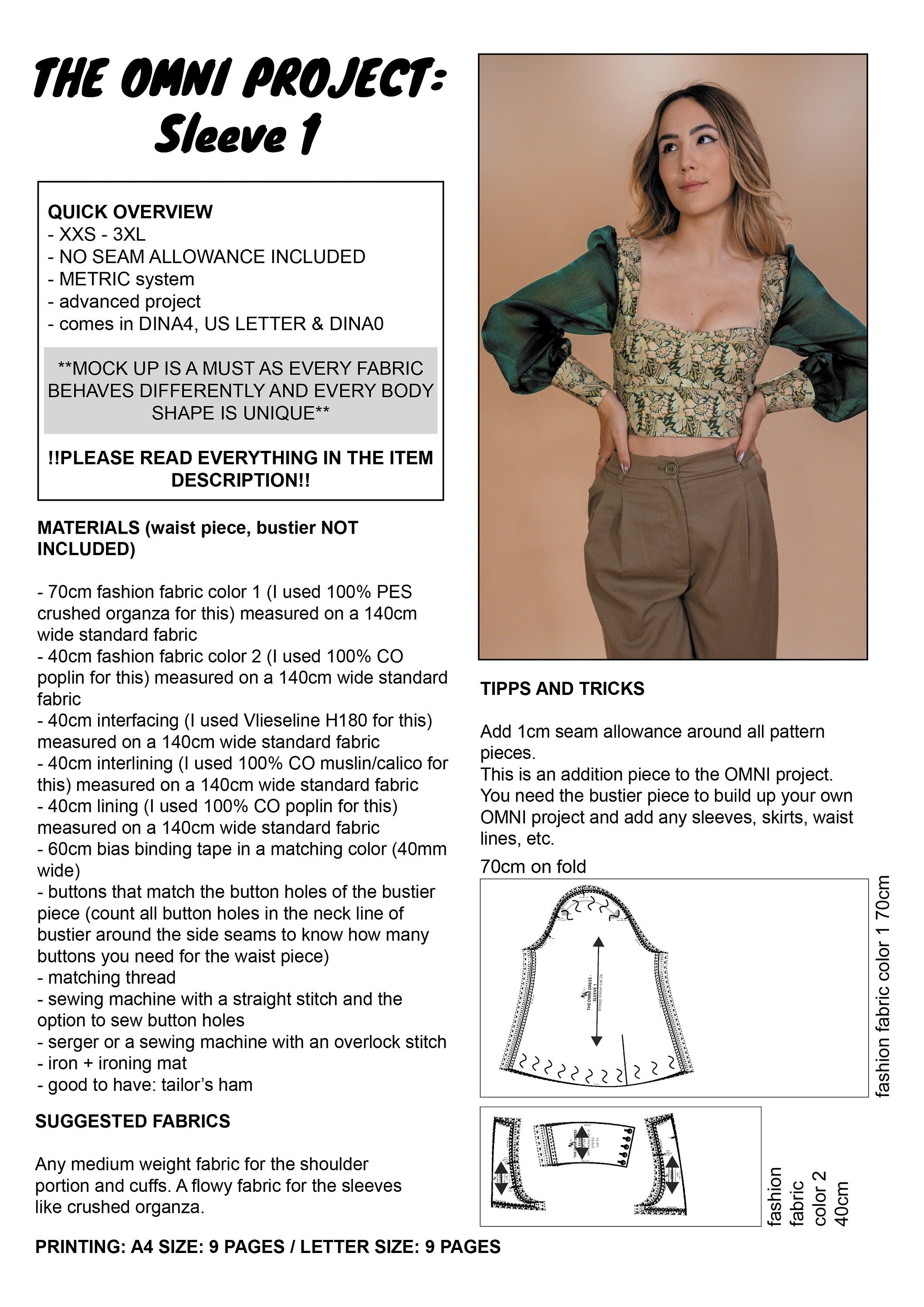 PATTERN - The OMNI project: Sleeve 1 (Addition) - THISISKACHI