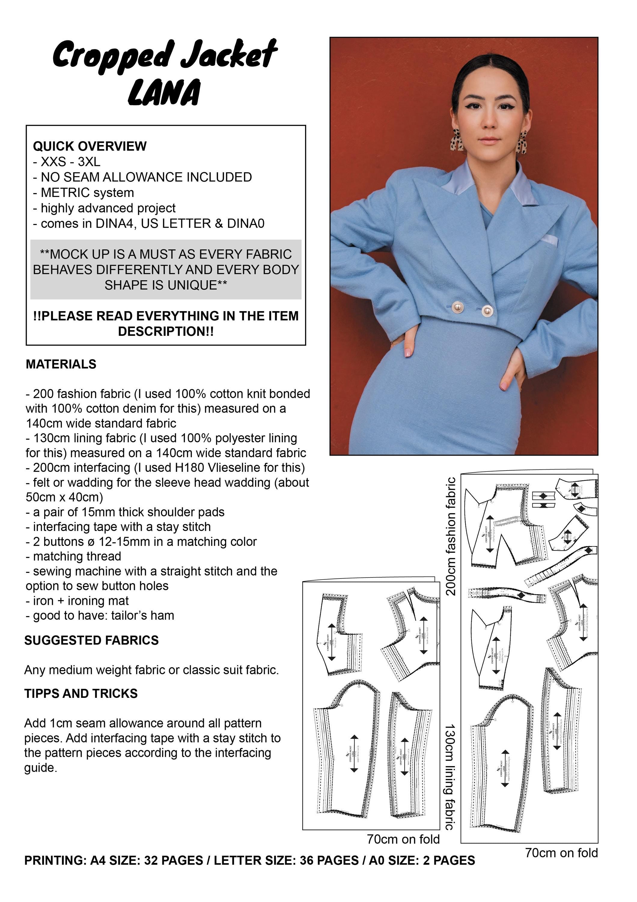 PATTERN - Cropped Jacket LANA - THISISKACHI