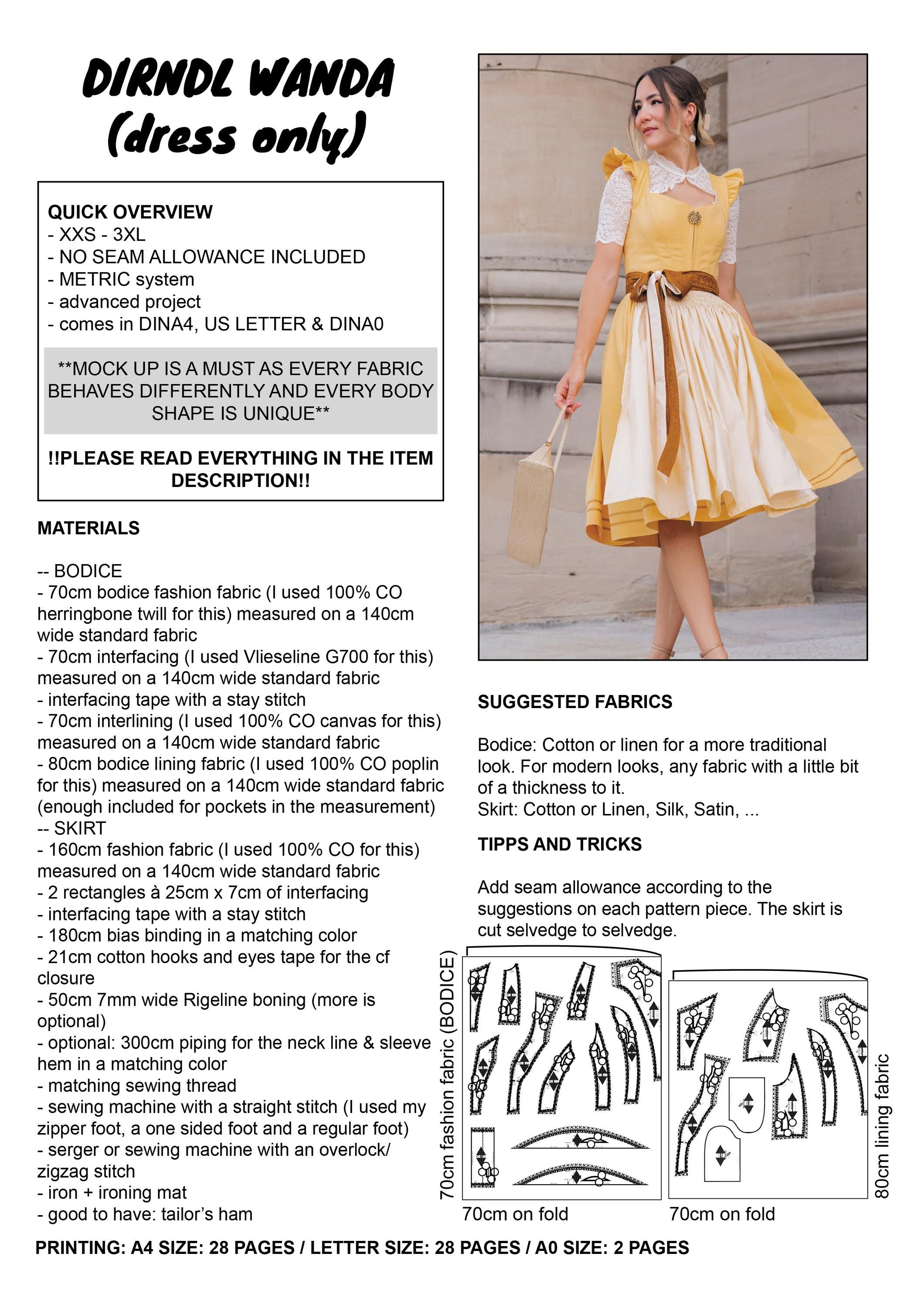 PATTERN - Dirndl WANDA - THISISKACHI